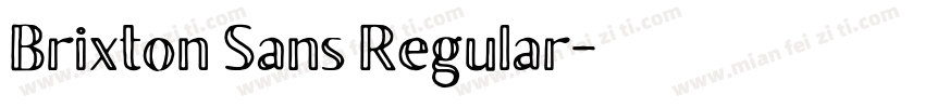 Brixton Sans Regular字体转换